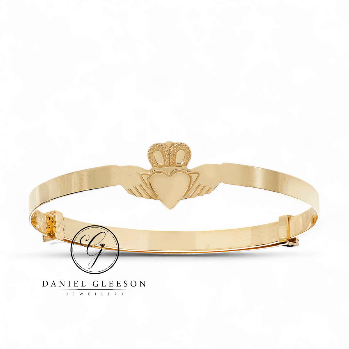 Claddagh 9ct Gold Expandable Cubic Baby Bangle – Daniel Gleeson