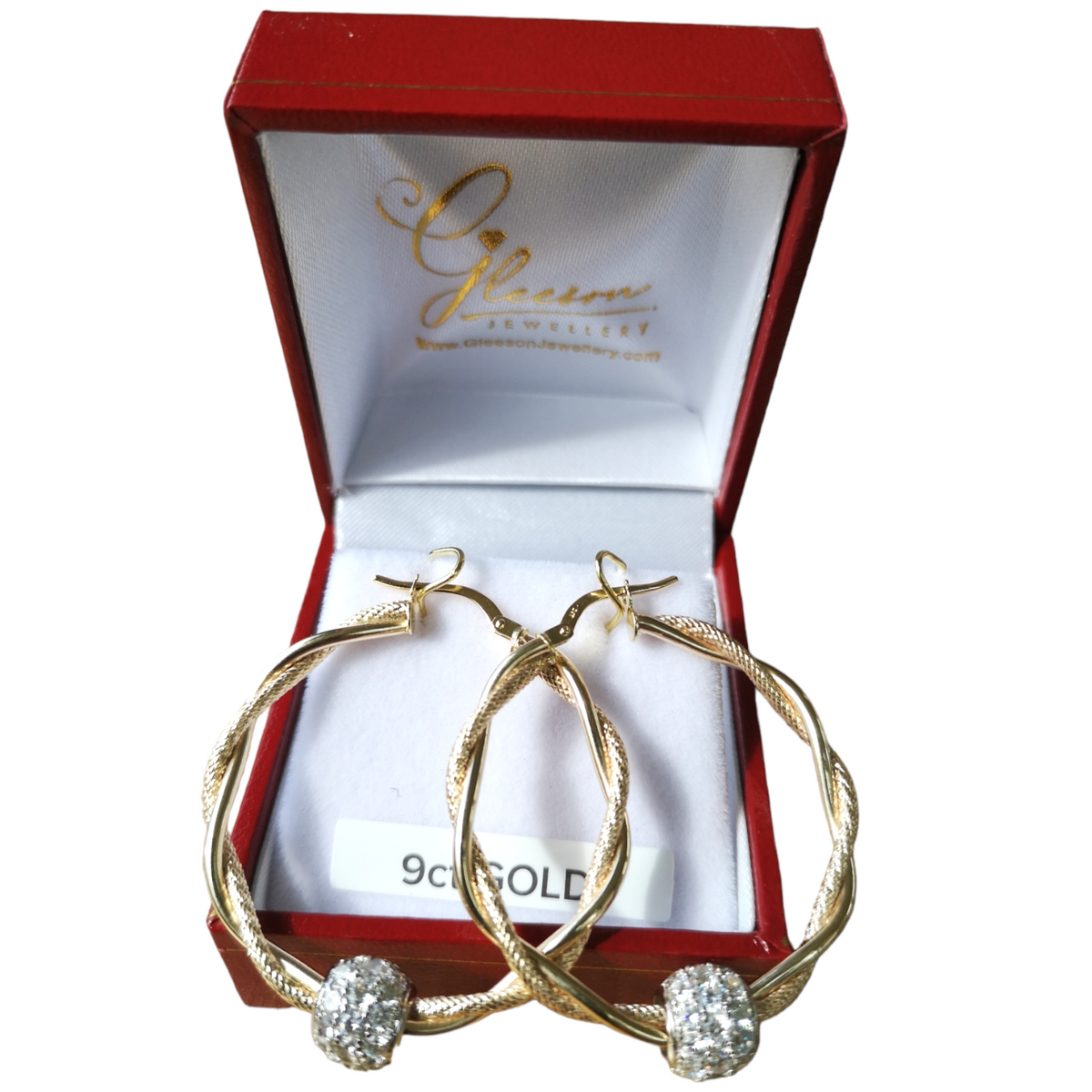 Extra large 9ct 2025 gold hoop earrings