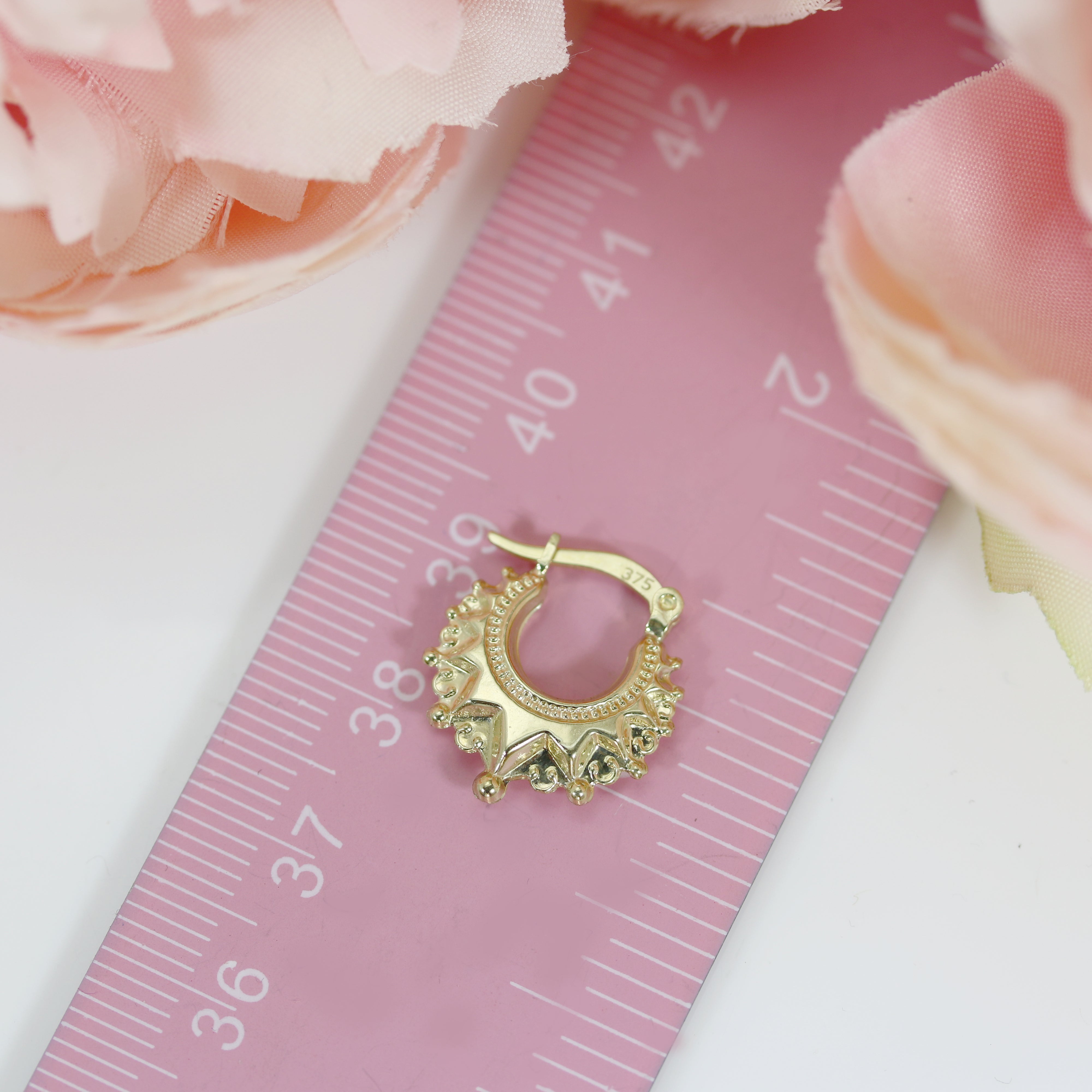 9ct Gold Baby Creole Spike Earrings – Daniel Gleeson Jewellers