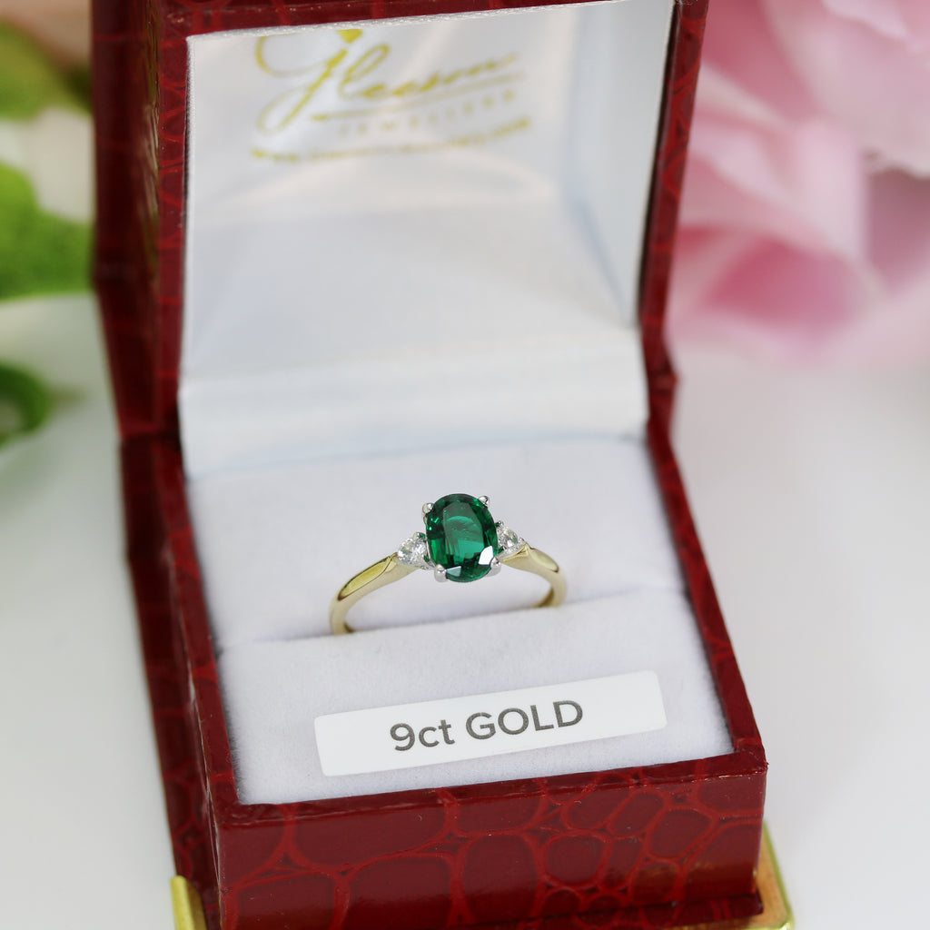 Emerald Dress Ring - 9ct Gold From Daniel Gleeson Jewellers Cork 