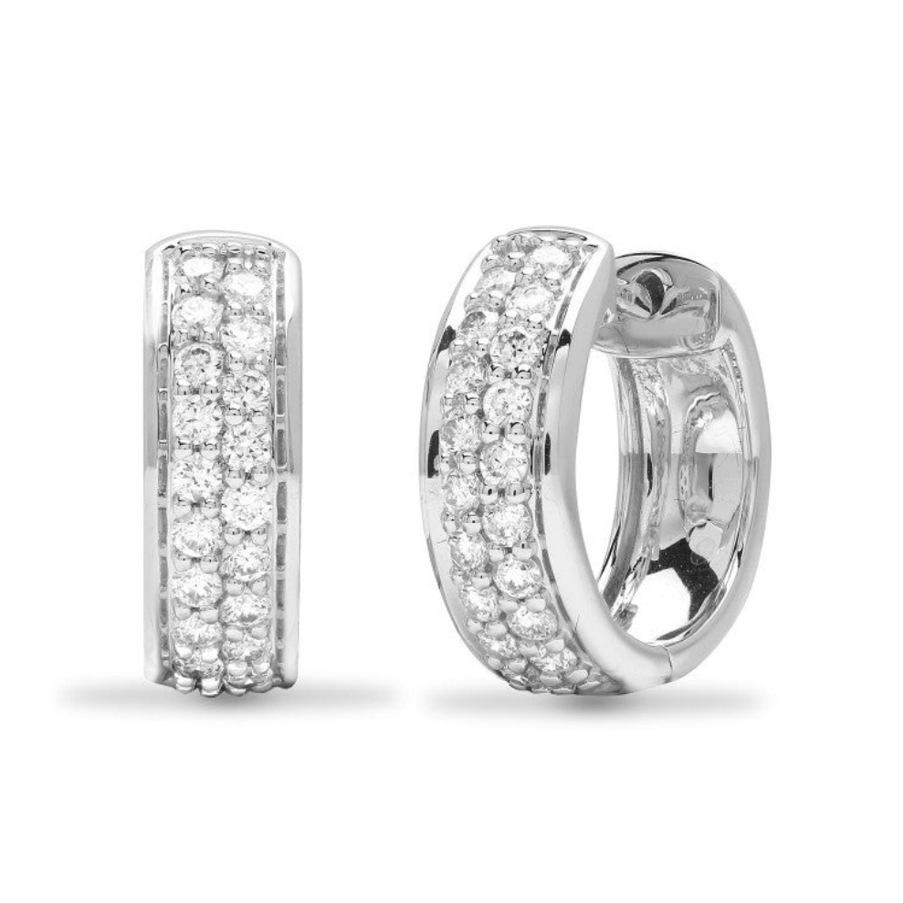 Diamond Huggie Earrings 
