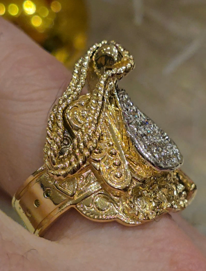 Saddle ring with gun