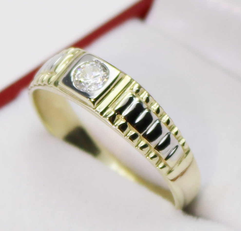 9ct Gold mens dress ring