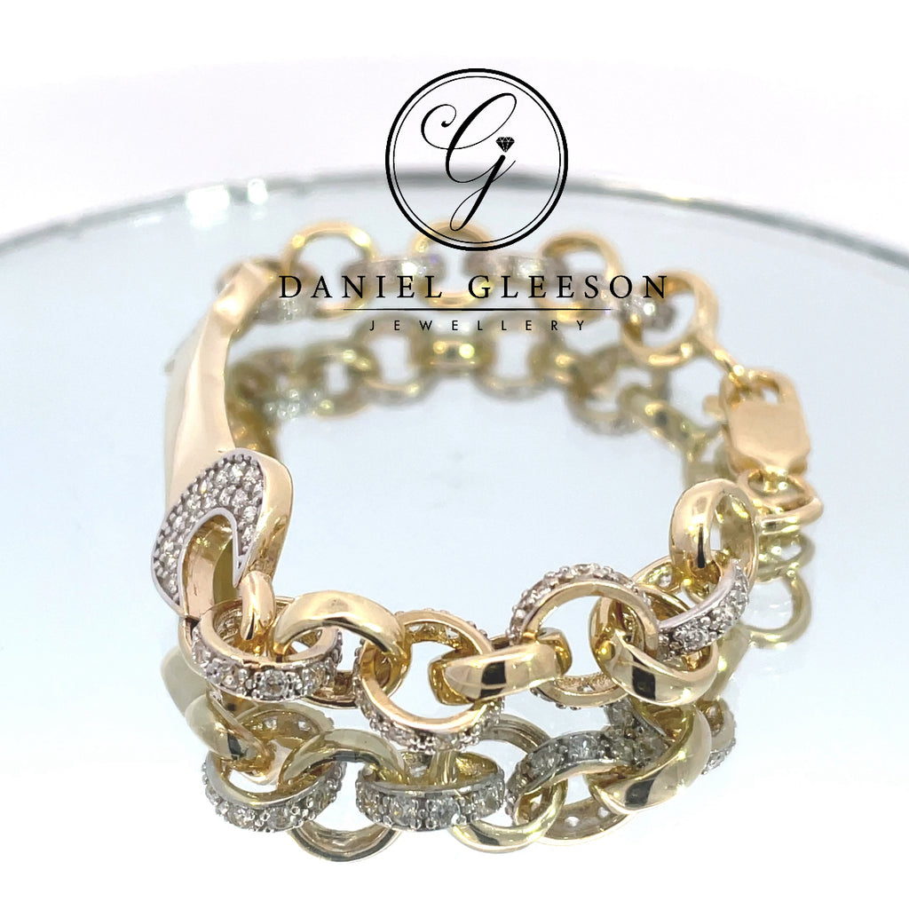 9ct Gold Kids Spanner ID Bracelet 