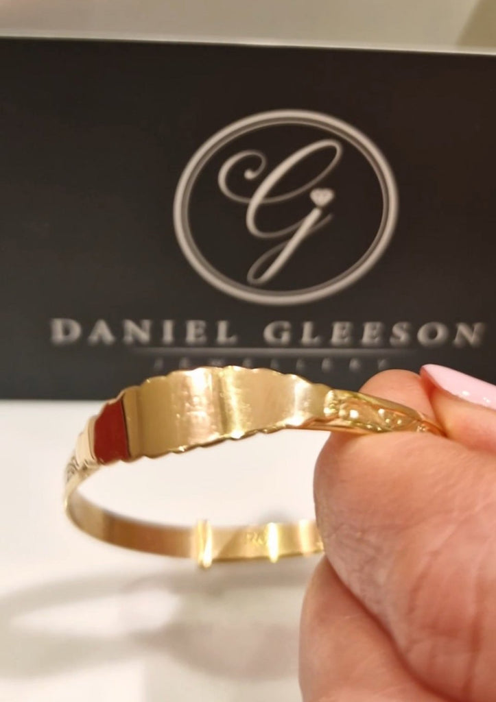 Gold Baby ID Bangle