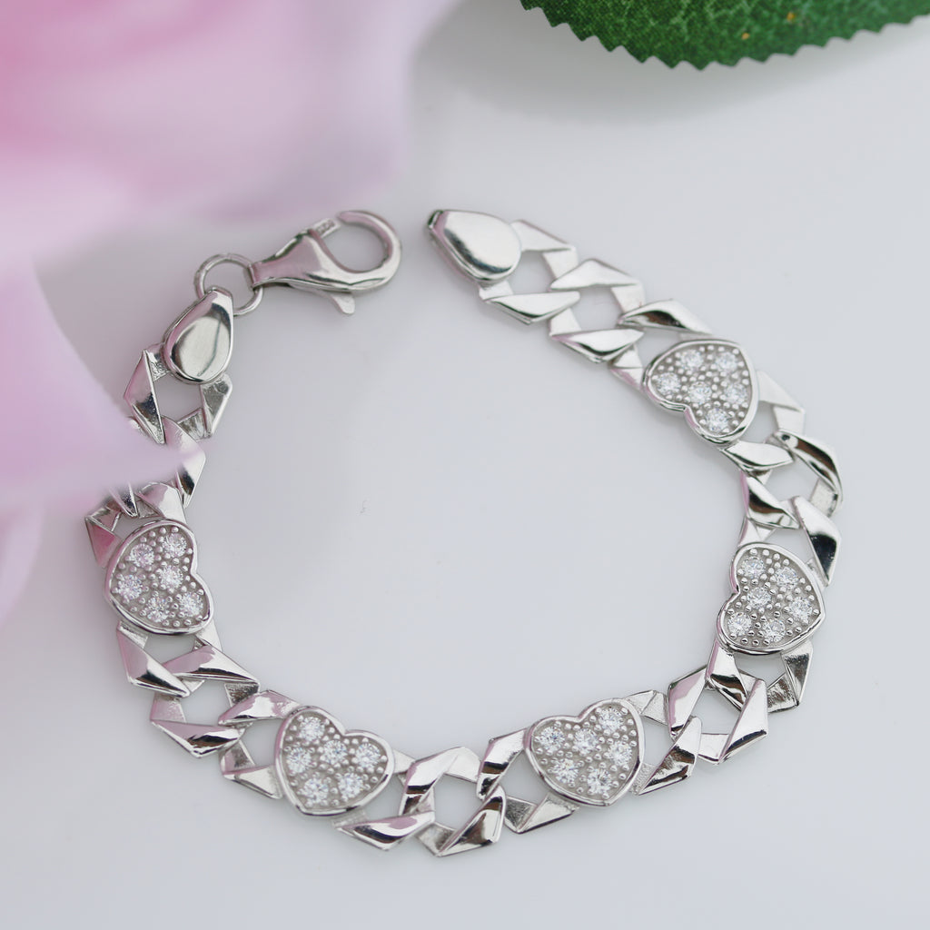 Kids Baby Silver Heart Bracelet, from gleeson jewellers