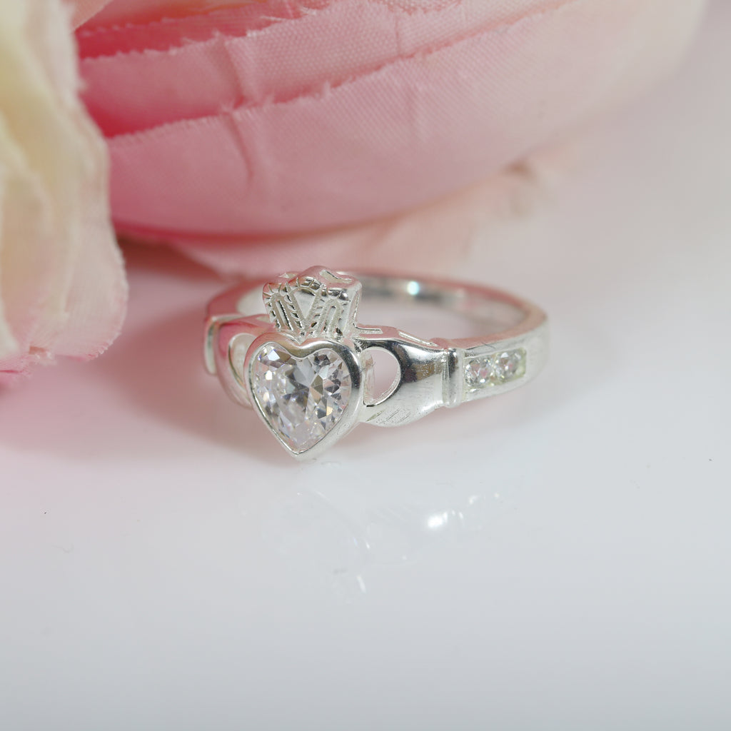 Sterling Silver Claddagh Ring suitable for kids or ladies - from daniel gleeson jewellers cork 