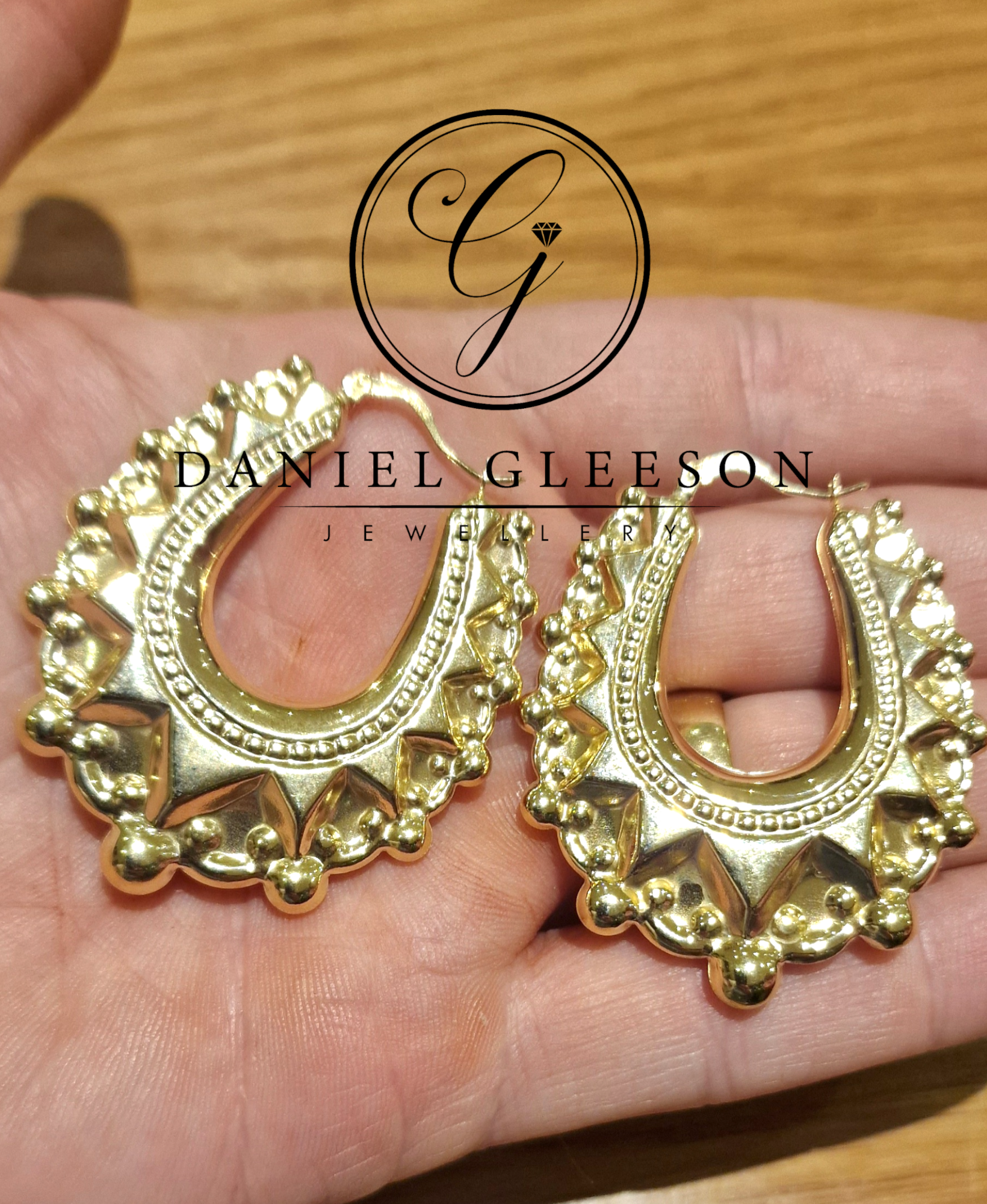 9ct Yellow Gold Oval Gypsy Design Creole Earrings | RockC Jewellers 9ct Yellow Gold Oval Gypsy Design Creole Earrings | RockC Jewellers