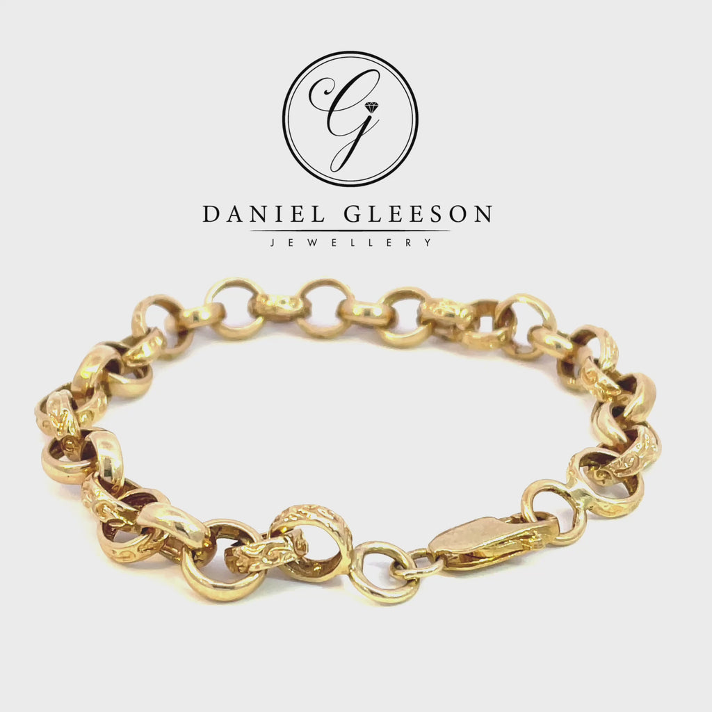 Ladies gold belcher bracelet