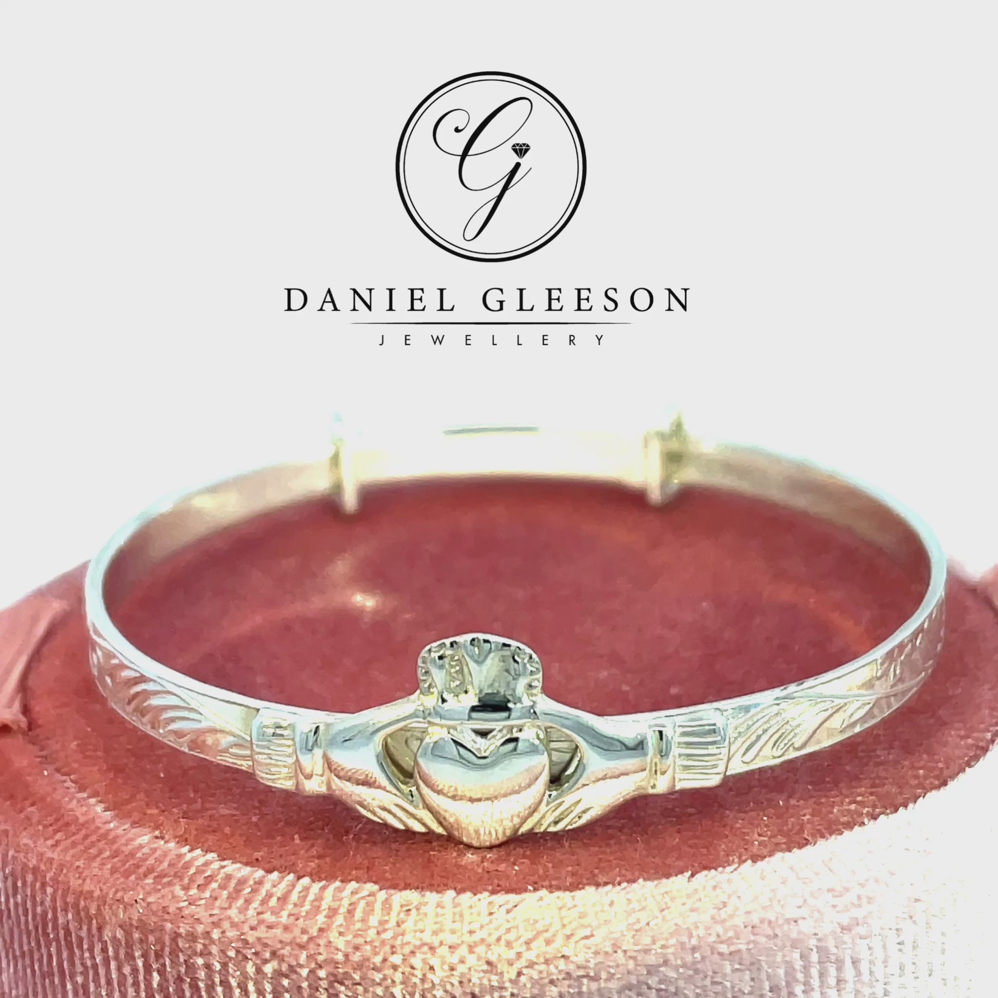 Sterling Silver Claddagh Baby Bangle – Daniel Gleeson Jewellers
