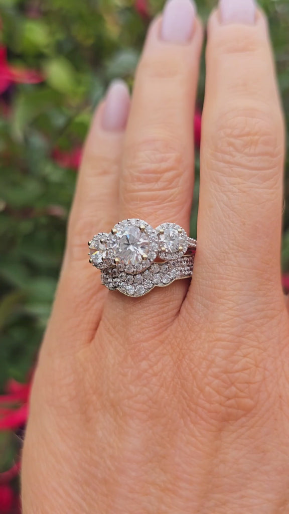Engagement ring and matching fitted band set from gleeson jewellers 