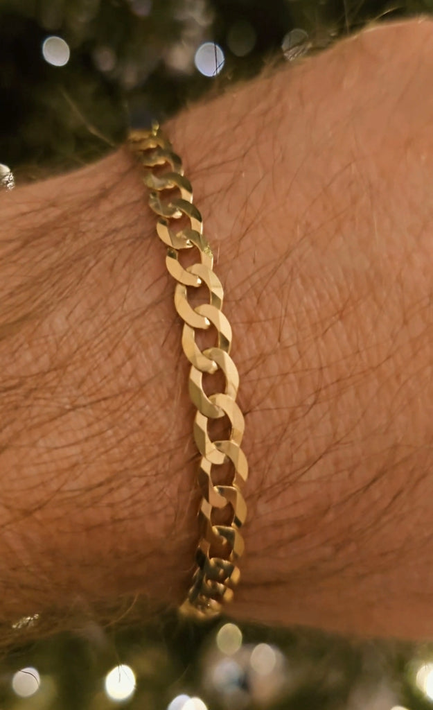 Mens Gleeson Jewellers chaps curb mand lenght curb Chaps Bracelet 