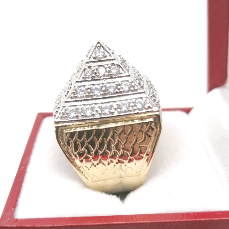 9ct Gold Mens Cubic Zirconia Pyramid Ring Daniel Gleeson Jewellers, Gleeson Jeweller, Daniel Gleeson Jewellery, Gleesons Jewellers