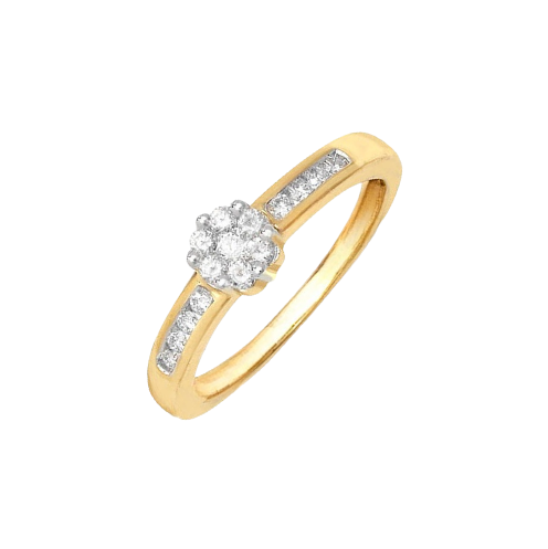 18ct Gold Diamond Cluster Ring - 0.33ct Diamonds Gleeson Jewellers, Daniel Gleeson Jewellery, Gleeson Jeweller, Gleesons Jewellers