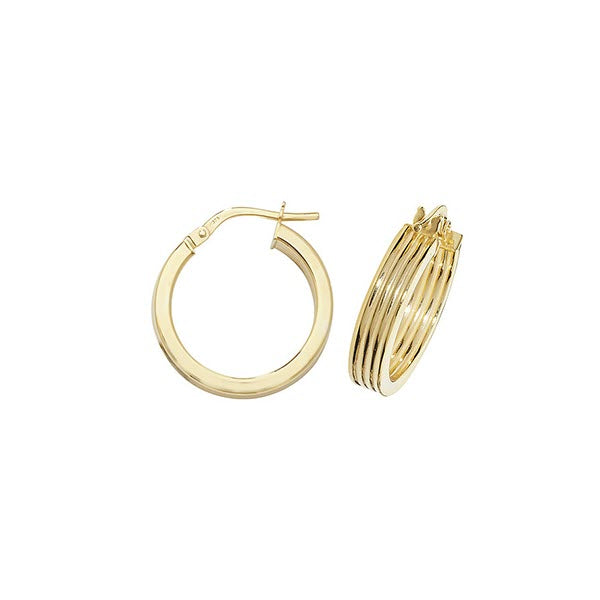 9ct Gold Hoop Earrings Daniel Gleeson Jewellers, Gleeson Jeweller, Daniel Gleeson Jewellery, Gleesons Jewellers