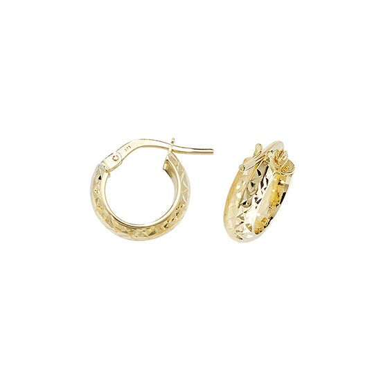 9ct Yellow Gold Hoop Earrings gleeson jewellery