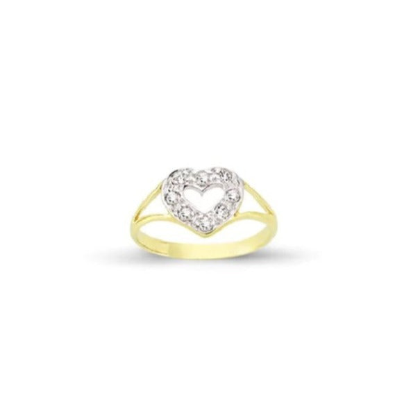 9ct Gold Cubic Zirconia Baby Heart Ring Gleeson Jewellery, Daniel Gleeson Jewellers