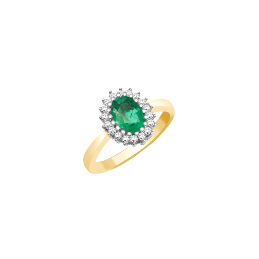 9ct Gold Diamond and Emerald Ring Daniel Gleeson Jewellers, Gleeson Jeweller, Daniel Gleeson Jewellery, Gleesons Jewellers