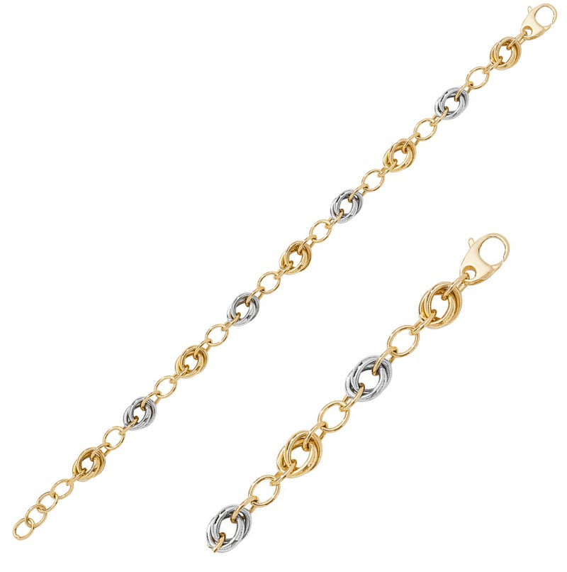 9ct Yellow and White Gold Fancy Bracelet gleeson jewellery