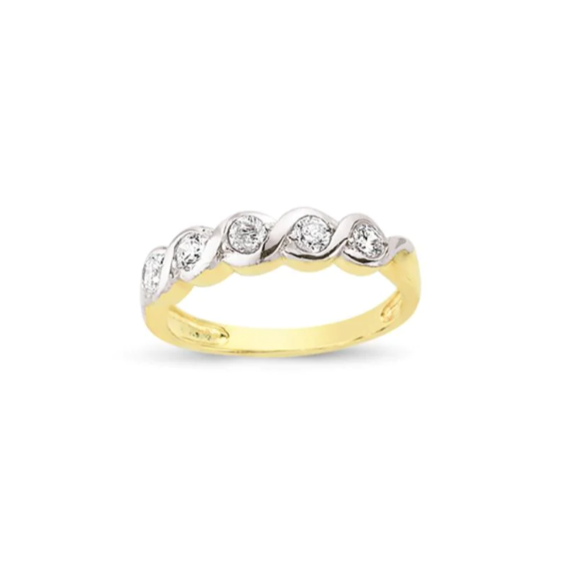 9ct Gold Cubic Zirconia Eternity Dress Ring Gleeson Jewellery, Daniel Gleeson Jewellers