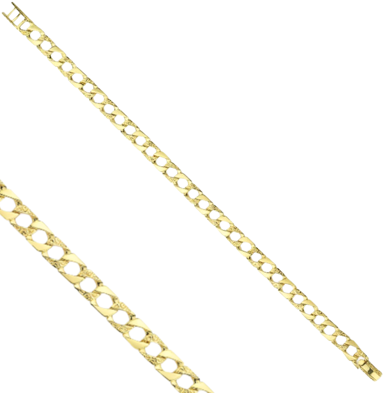9ct Gold Mens Curb Chaps Bracelet gleeson jewellery