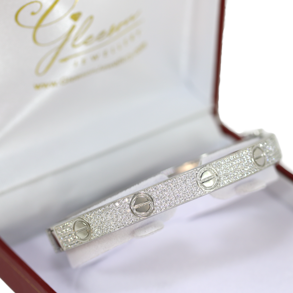 Sterling Silver Cubic Zirconia Heavy Ladies Bangle Gleeson Jewellery, Daniel Gleeson Jewellers Cork, Gleesons Jewellers