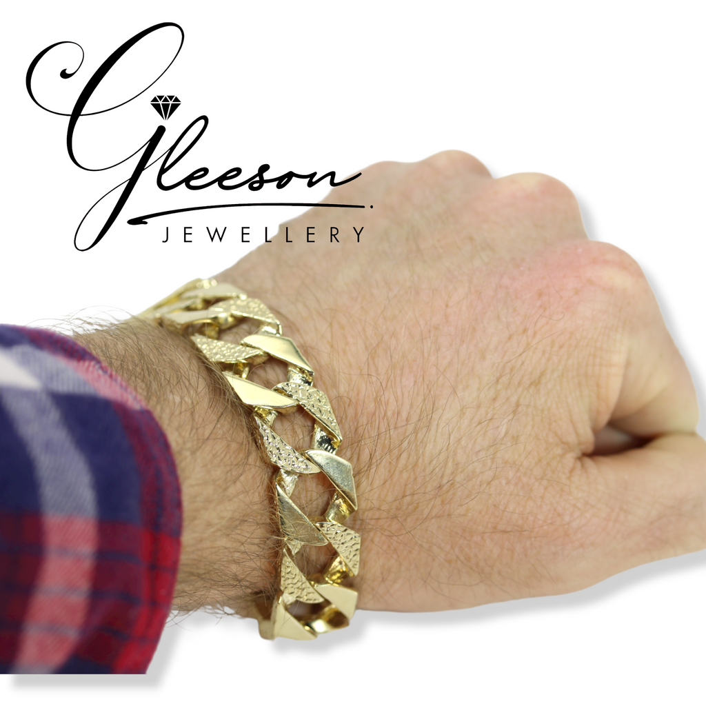 9ct Gold Mens Curb Chaps Bracelet Daniel Gleeson Jewellers, Gleeson Jewellers, Gleesons Jewellers