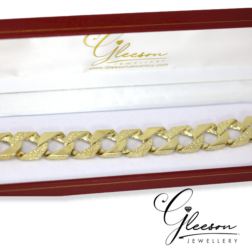 9ct Gold Mens Curb Chaps Bracelet Daniel Gleeson Jewellers, Gleeson Jewellers, Gleesons Jewellers