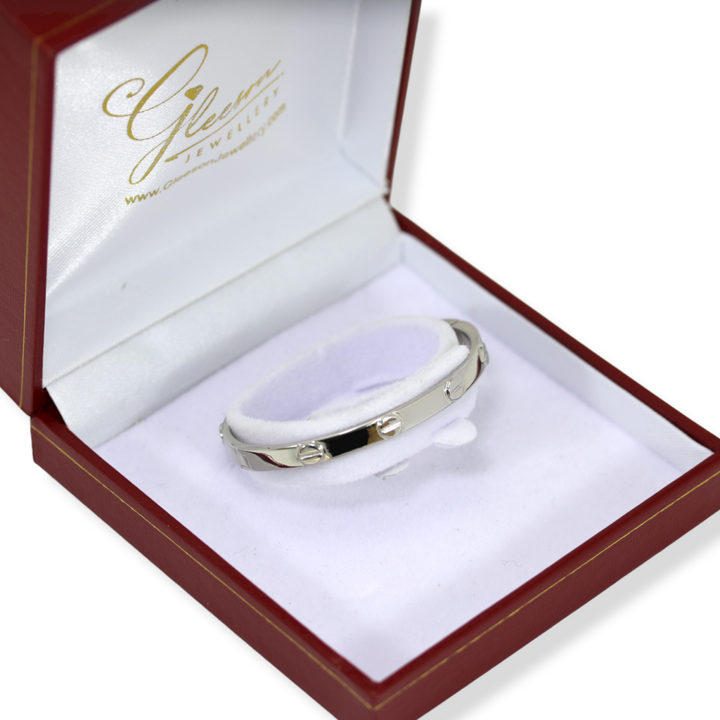 Sterling Silver Screw Baby Bangle Daniel Gleeson Jewellers, Gleeson Jewellers, Gleesons Jewellers, Gleeson Jewellery