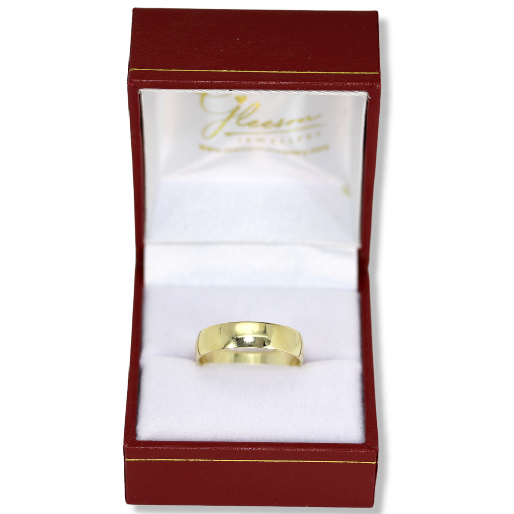 9ct Gold Court Shaped Plain Wedding Ring - 5mm, Gleeson Jewellers, Daniel Gleeson Jewellery, Gleeson Jeweller, Gleesons Jewellers