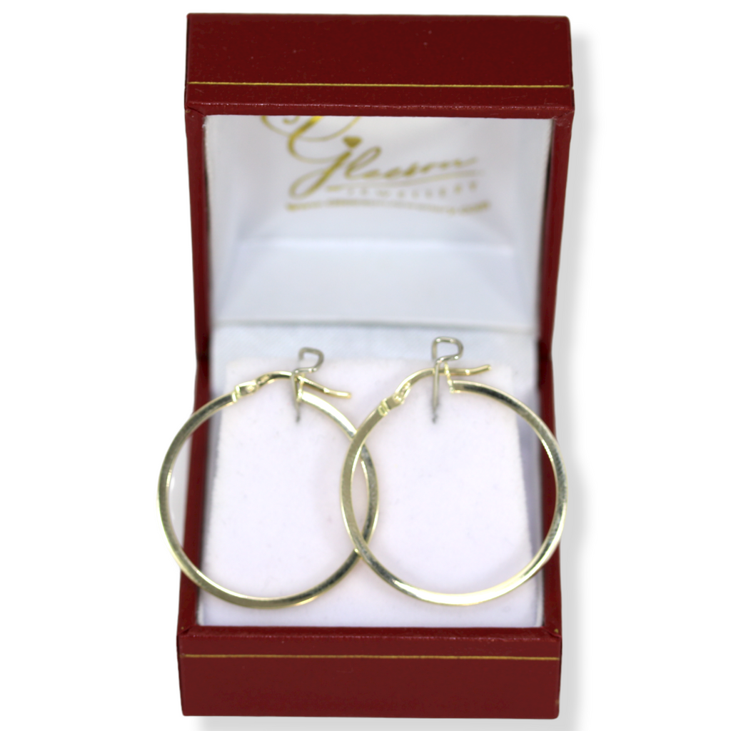 9ct Gold Dainty Square Hoop Earrings Daniel Gleeson Jewellers, Gleeson Jewellers, Gleesons Jewellers