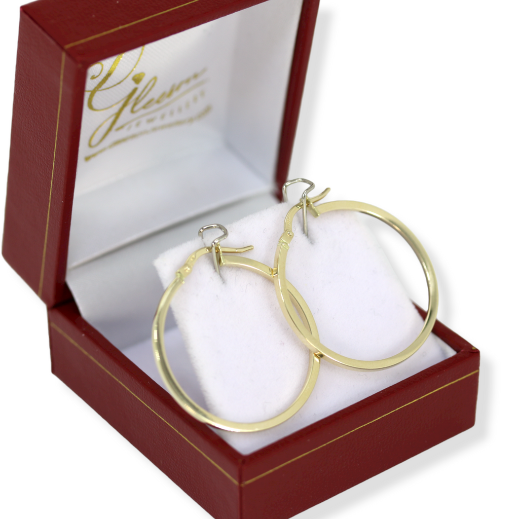 9ct Gold Dainty Square Hoop Earrings Daniel Gleeson Jewellers, Gleeson Jewellers, Gleesons Jewellers