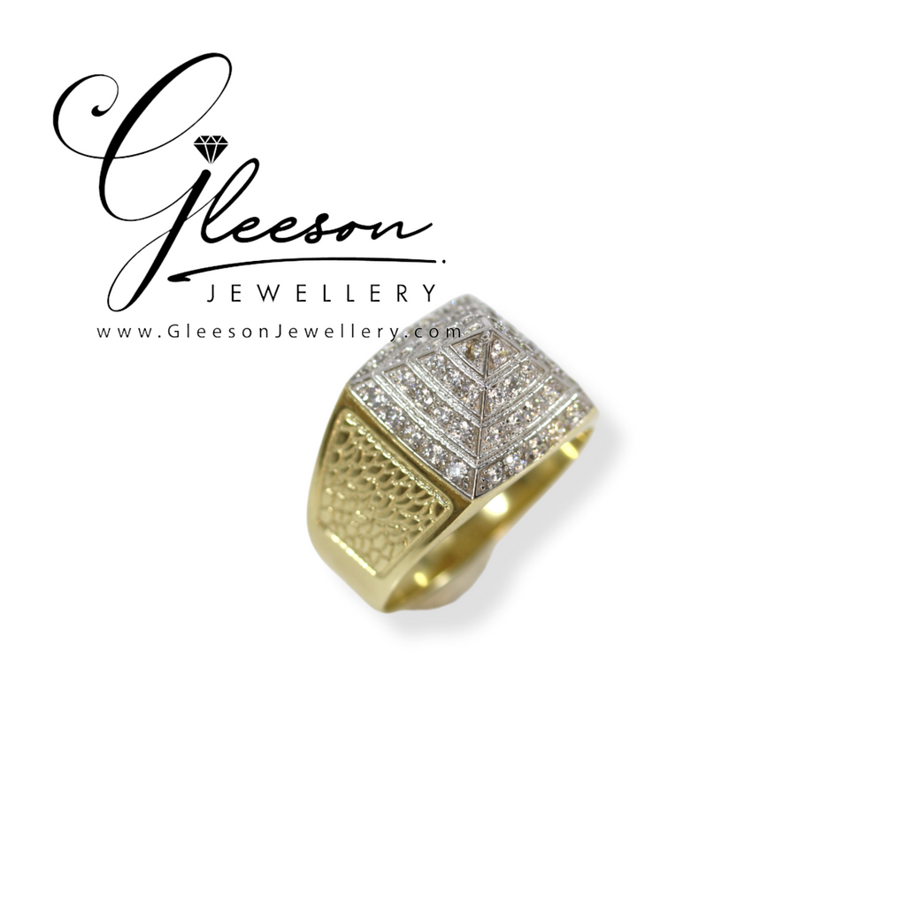 9ct Gold Kids Cubic Zirconia Pyramid Ring, Daniel Gleeson Jewellers, Daniel Gleeson Jewellery, Gleesons Jewellers
