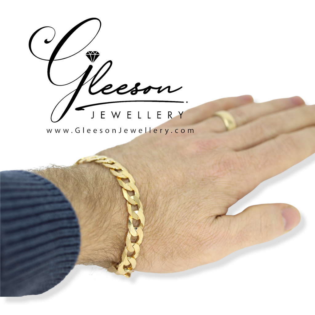 9ct Gold Mens Curb Bracelet Daniel Gleeson Jewellers, Gleeson Jeweller, Daniel Gleeson Jewellery, Gleesons Jewellers