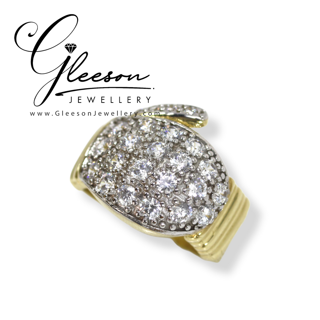 9ct Gold Mens Large Cubic Zirconia Boxing Glove Ring Gleeson Jewellers, Daniel Gleeson Jewellers, Gleesons Jewellers