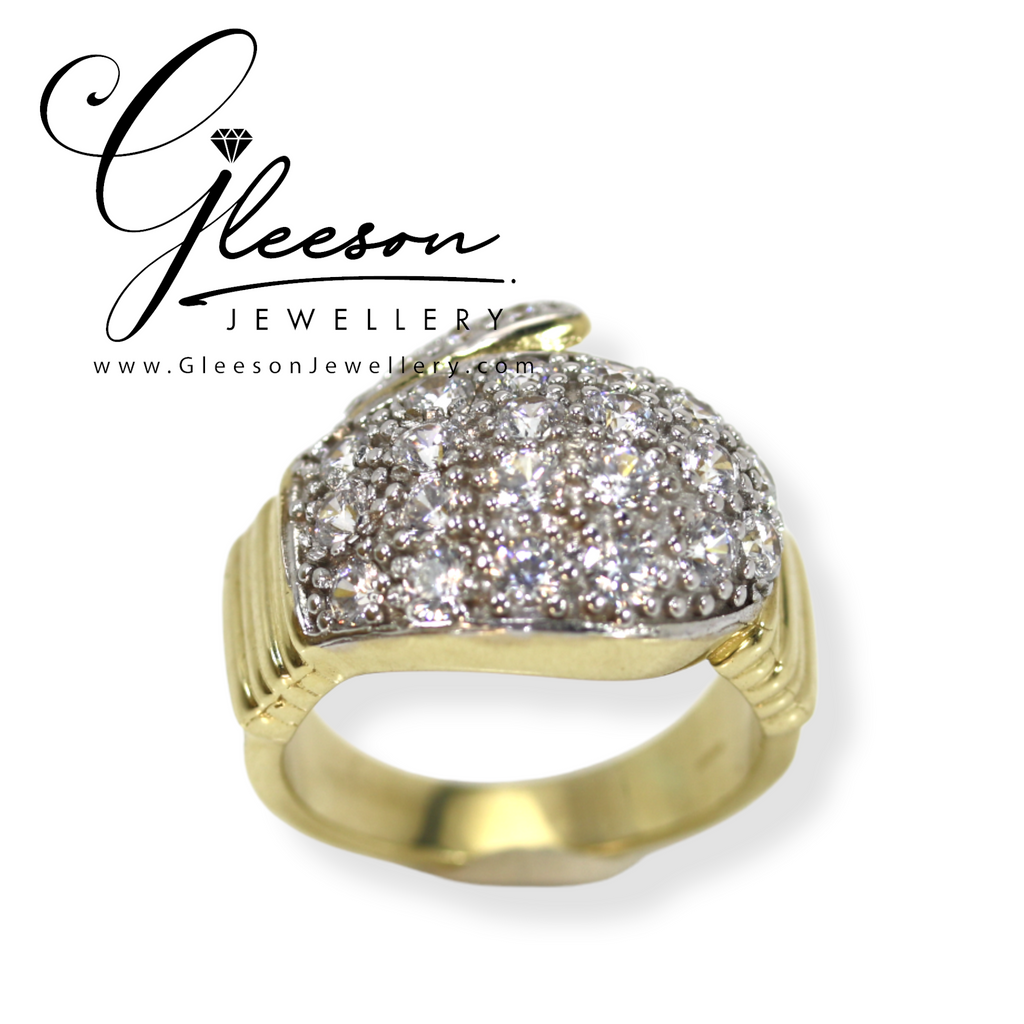 9ct Gold Mens Large Cubic Zirconia Boxing Glove Ring Gleeson Jewellers, Daniel Gleeson Jewellers, Gleesons Jewellers