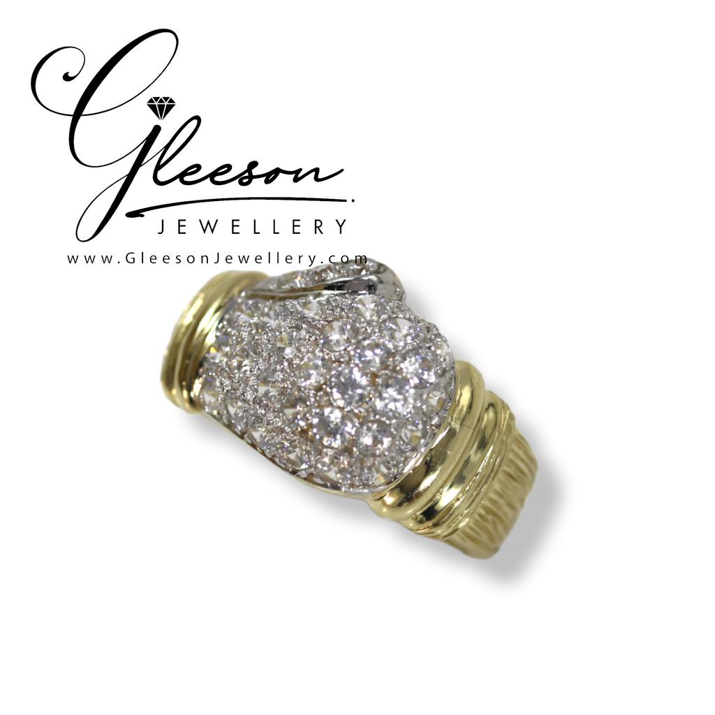 9ct Gold Mens Medium Size Cubic Zirconia Boxing Glove Ring Gleeson Jewellers, Daniel Gleeson Jewellers, Gleesons Jewellers