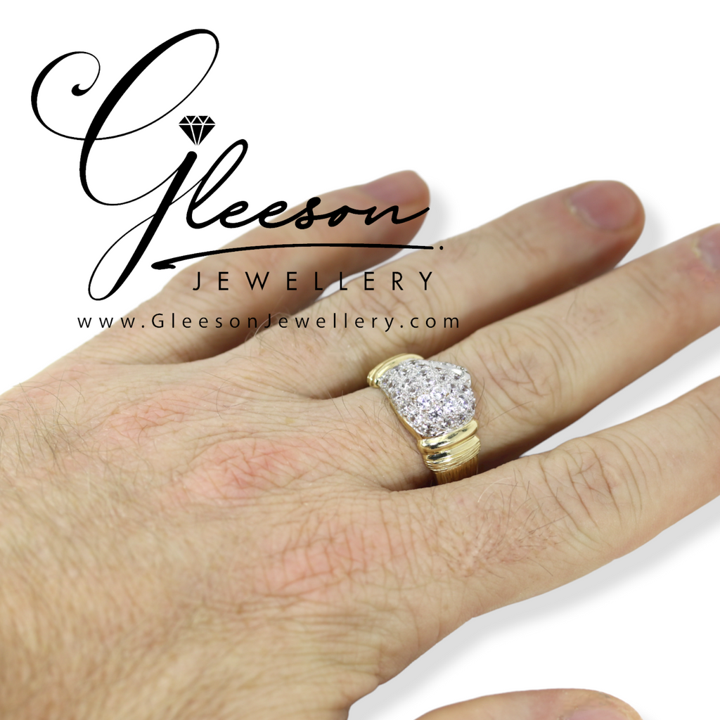 9ct Gold Mens Medium Size Cubic Zirconia Boxing Glove Ring Gleeson Jewellers, Daniel Gleeson Jewellers, Gleesons Jewellers