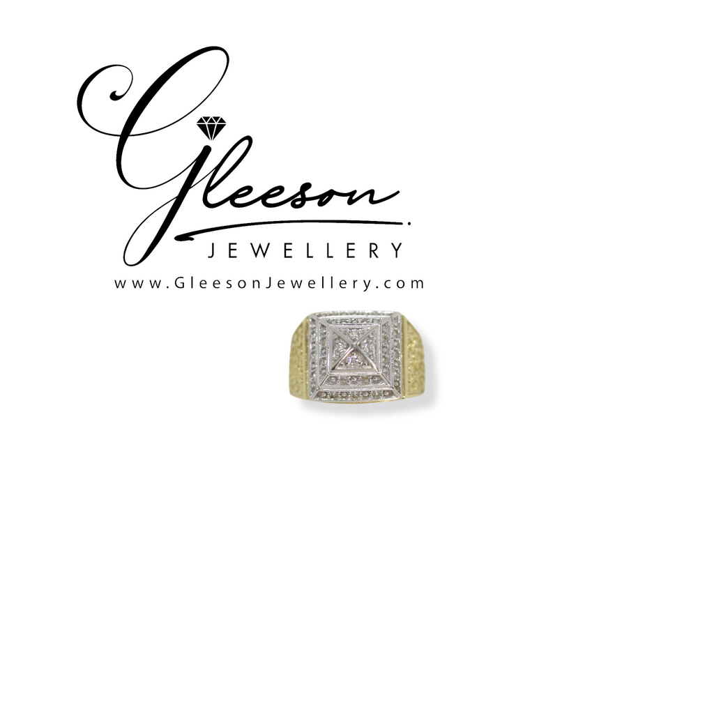 9ct Gold Cubic Zirconia Baby/Kids Small Pyramid Ring - Size's A-L Gleeson Jewellers, Daniel Gleeson Jewellery, Daniel Gleesons Jewellers Cork