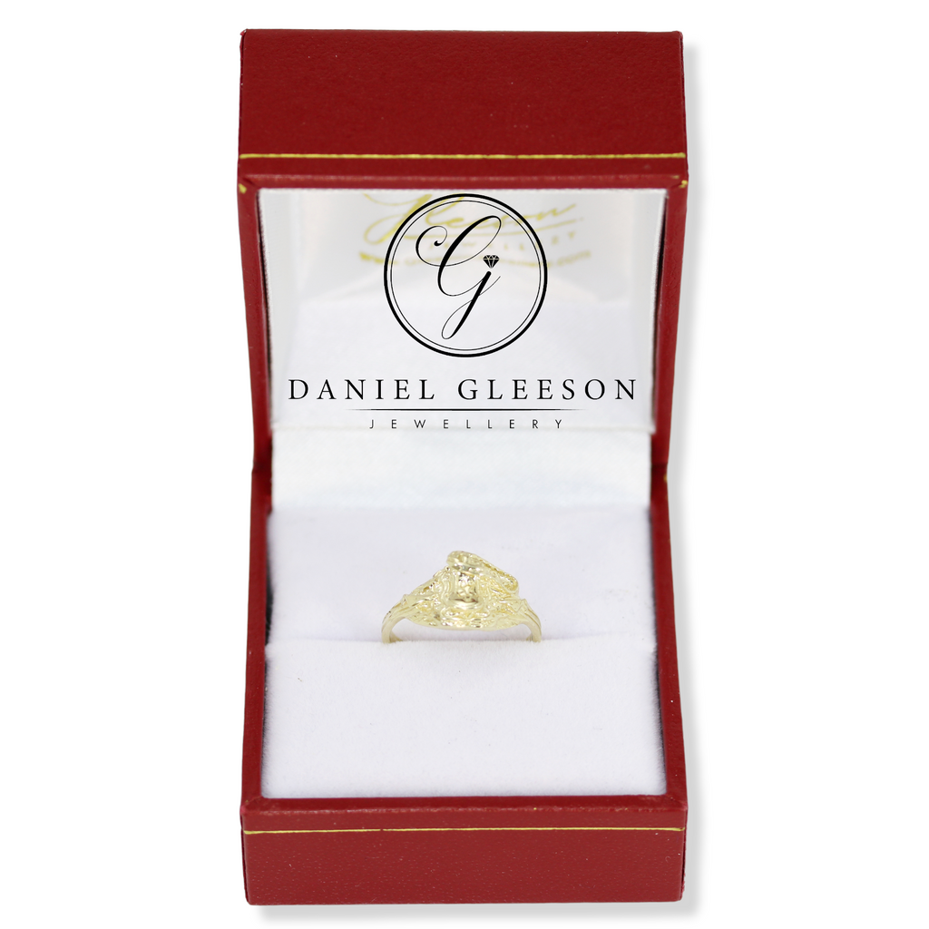 9ct Gold Kids Saddle Ring - (Sizes A-K Only) Gleeson Jewellers, Daniel Gleeson Jewellery, Daniel Gleesons Jewellers Cork