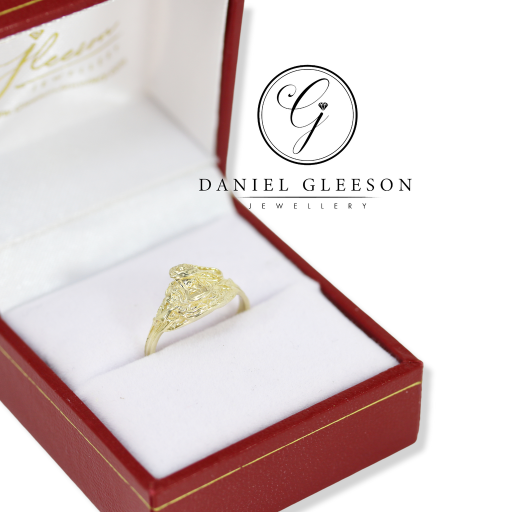 9ct Gold Kids Saddle Ring - (Sizes A-K Only) Gleeson Jewellers, Daniel Gleeson Jewellery, Daniel Gleesons Jewellers Cork