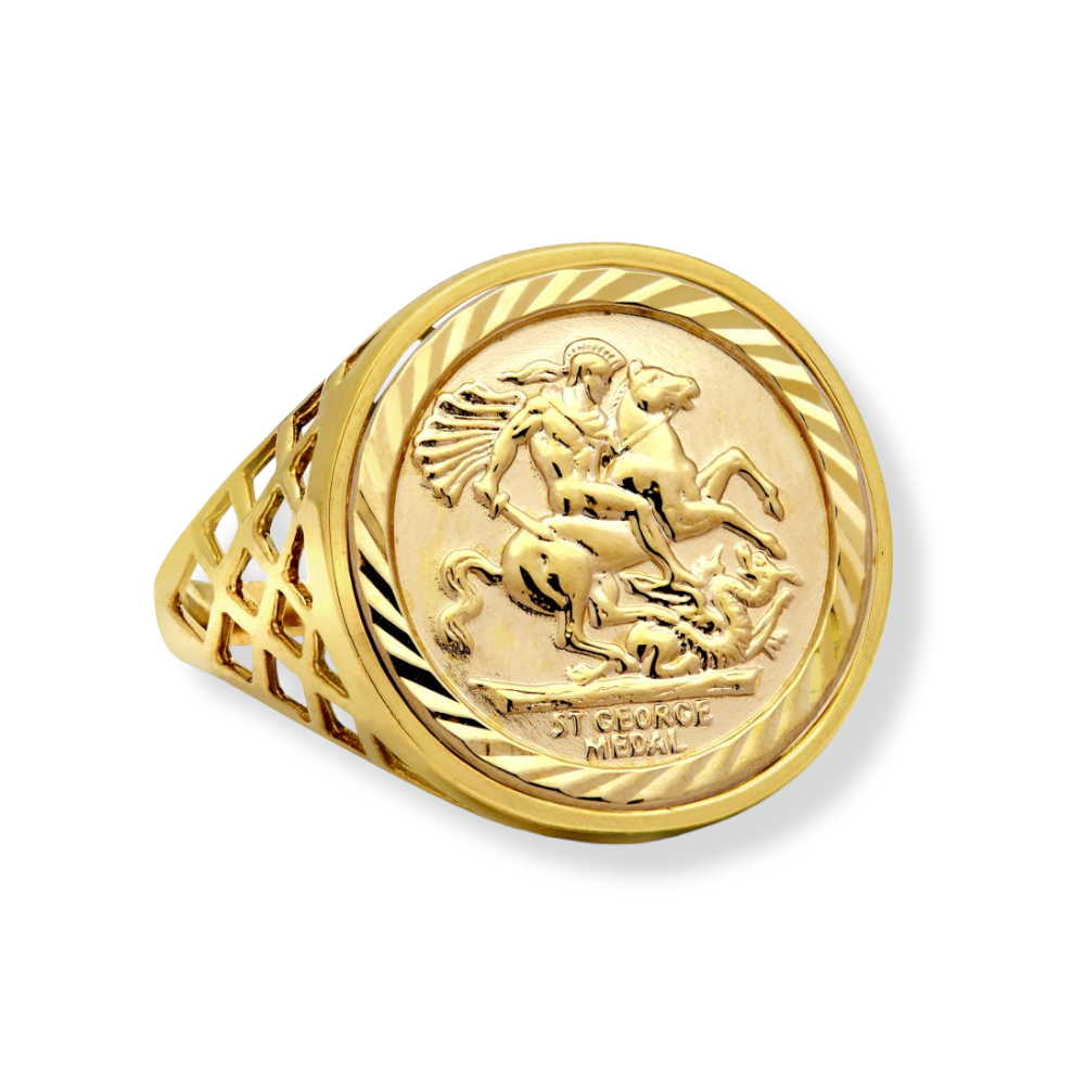 Gold discount sovereign ring
