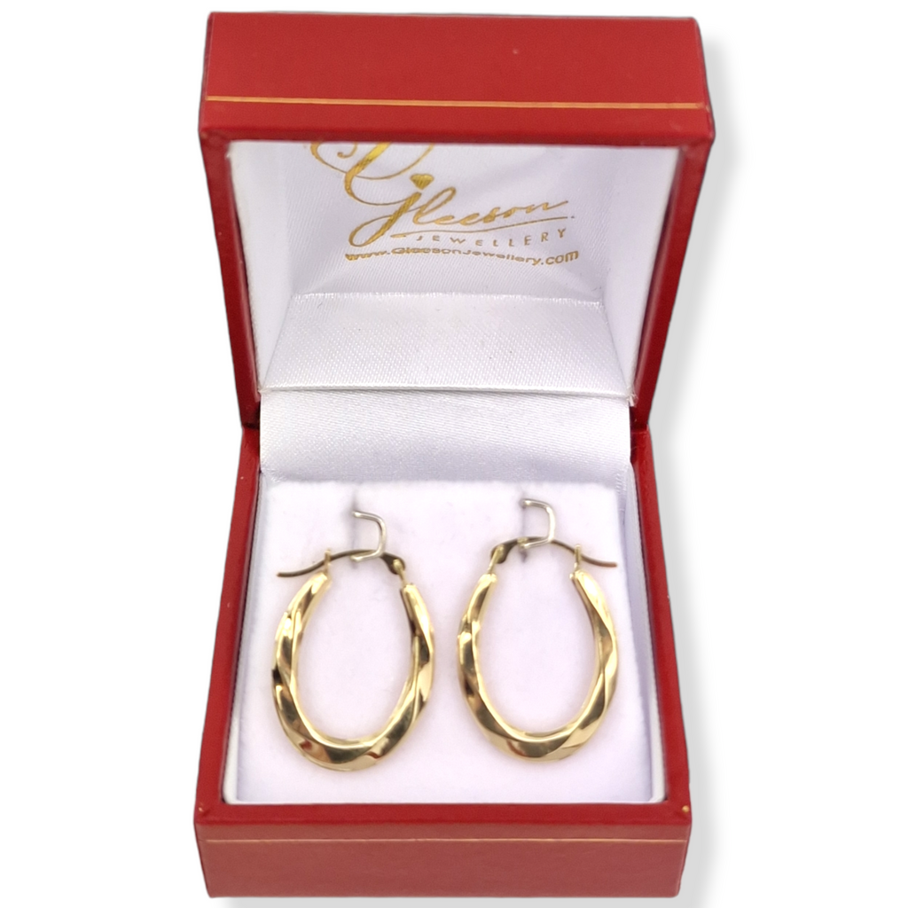 9ct Gold Creole Earrings Gleeson Jewellers, Daniel Gleeson Jewellery, Gleeson Jeweller, Gleesons Jewellers