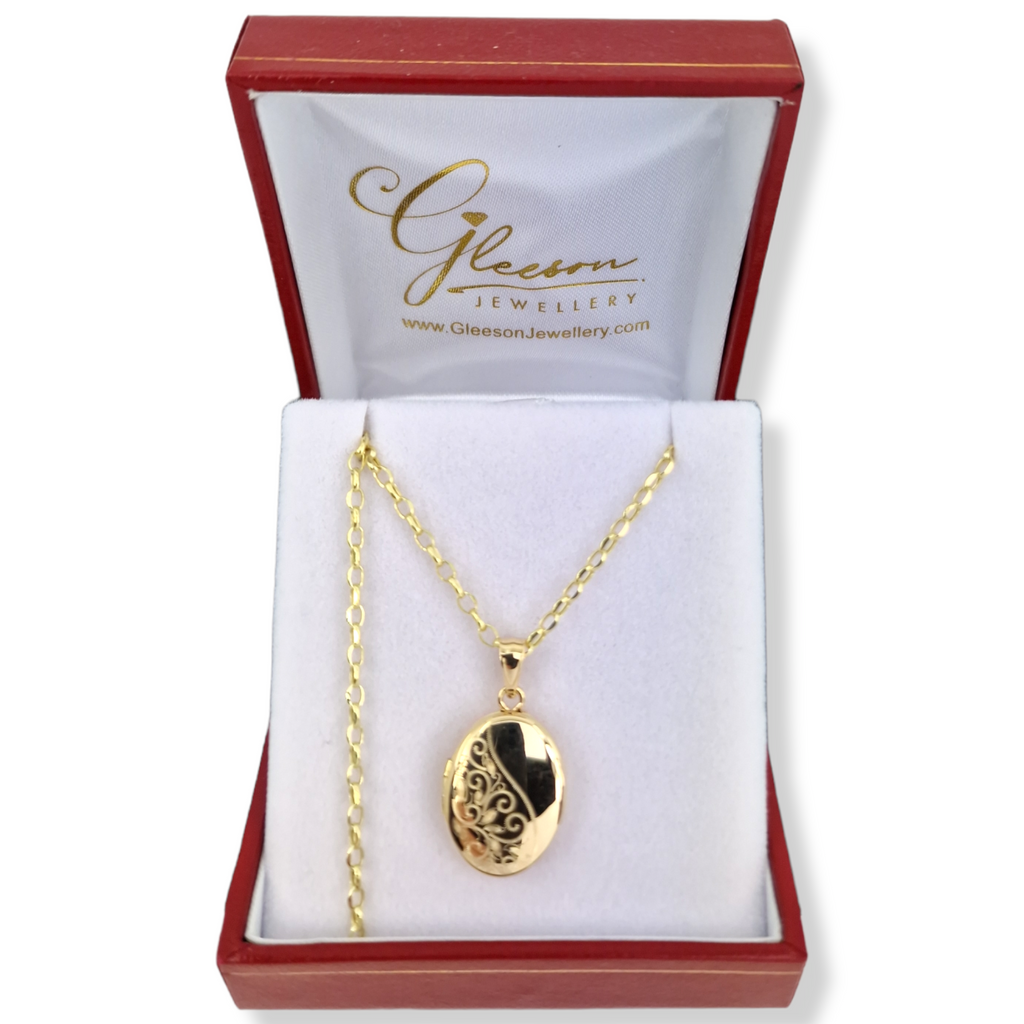 9ct Gold Locket and 18" Chain - Complimentary photo fitting Daniel Gleeson Jewellers, Gleeson Jewellers, Gleesons Jewellers