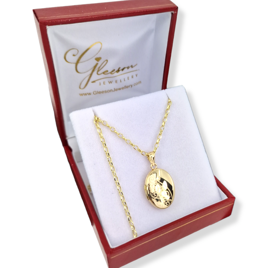 9ct Gold Locket and 18" Chain - Complimentary photo fitting Daniel Gleeson Jewellers, Gleeson Jewellers, Gleesons Jewellers