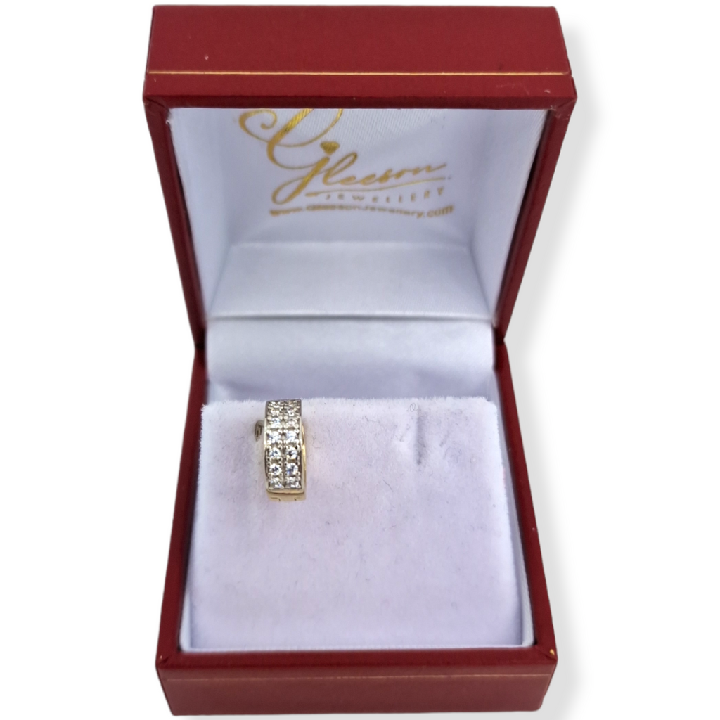 9ct Gold Hinged Huggies Cubic Zirconia Earring Daniel Gleeson Jewellers, Gleeson Jewellers, Gleesons Jewellers