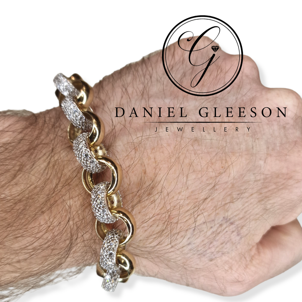 Mens Belcher Bracelet on mans wrist |Gleeson Jewellers, Daniel Gleeson Jewellers, Gleesons Jewellers