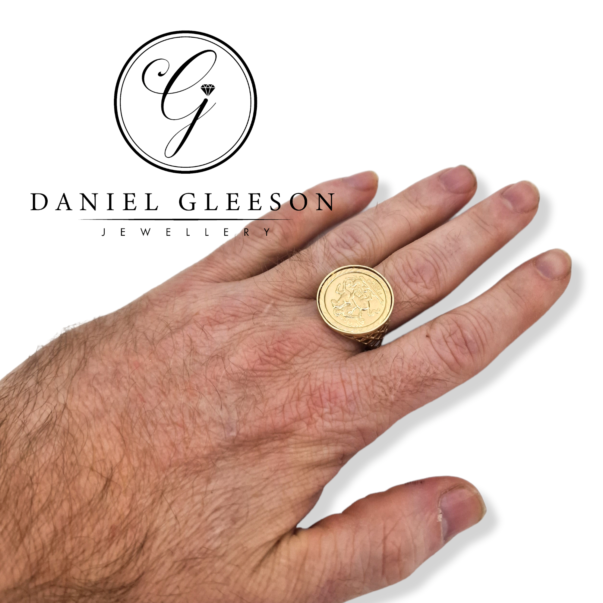 9ct Gold Half Sovereign Ring