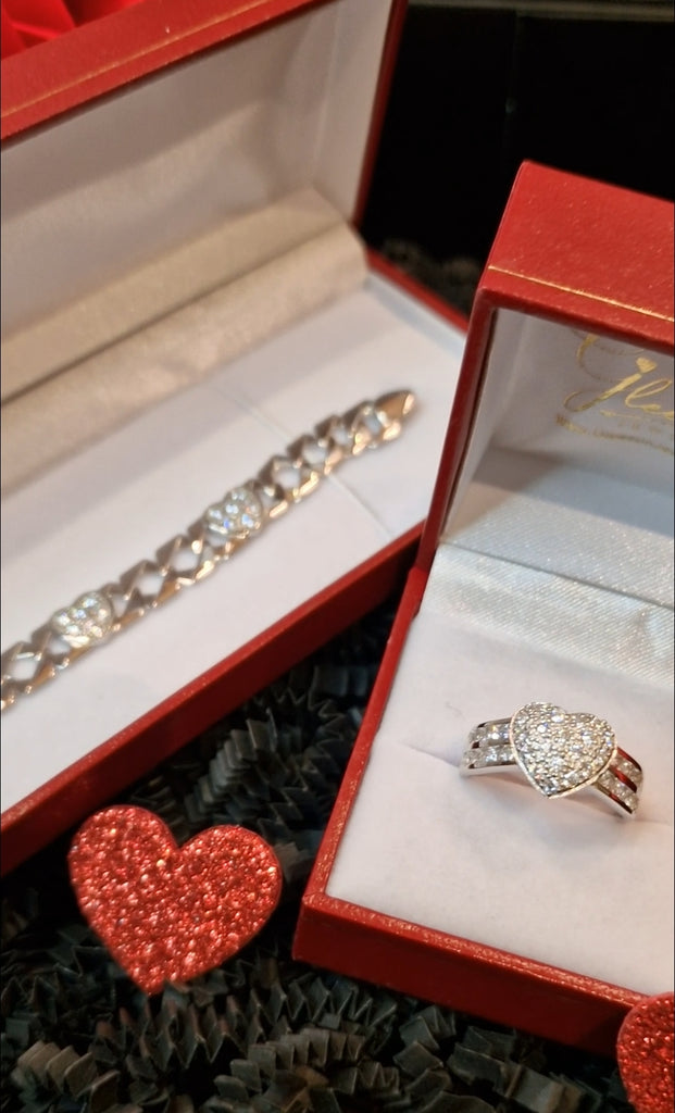 *Special Offer* Sterling Silver Ladies Heart Bracelet & Ring Set Gleeson Jewellers, Daniel Gleeson Jewellery, Daniel Gleesons Jewellers Cork