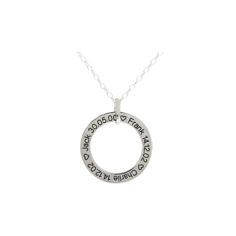 Family Circle Pendant & Chain - Made to Order (10 - 14 Days)-Order before Dec 2nd for Christmas delivery Gleeson Jewellery, Daniel Gleeson Jewellers Cork, Gleesons Jewellers